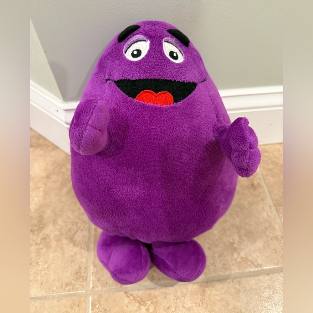 McDonald’s grimace, purple plush 2014 ~14 “ Rare collectible